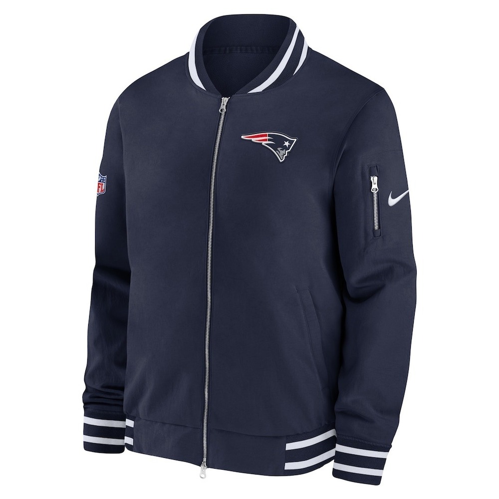 Nike New England Patriots Sideline Coach Bomber Jacket Mens Medium New With Tags